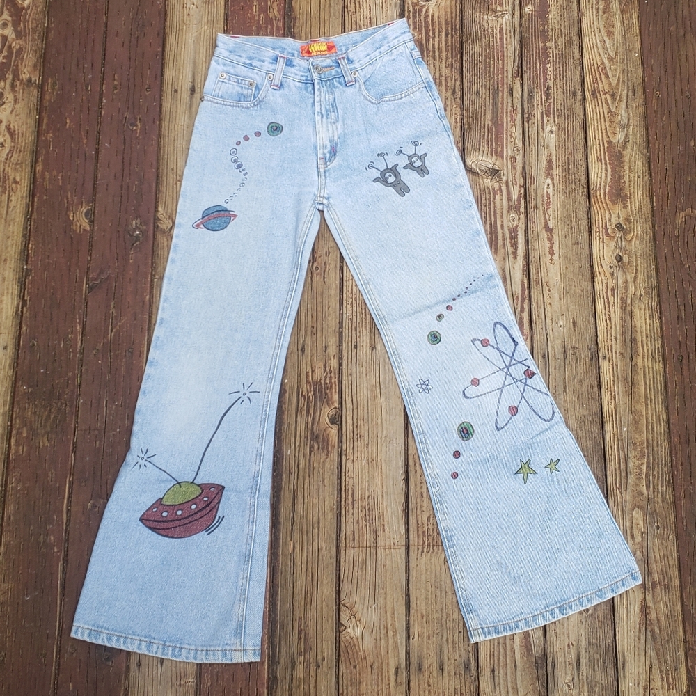 Squeeze Jeans UFO Alien Planet Theme - Size 12